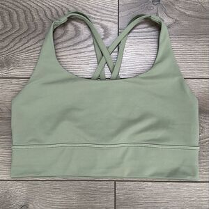 Lululemon Energy Sports Bra Long Line Medium Support B-D Cup Rosemary Green 8